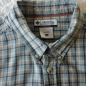 Columbia Plaid Flannel Outdoor Fishing Hiking  XL